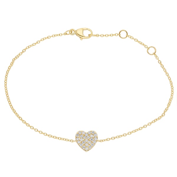 Forside2 11 Guld armbånd i 14 kt. med diamant hjerte