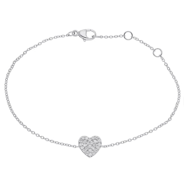 Armbånd med diamanthjerte