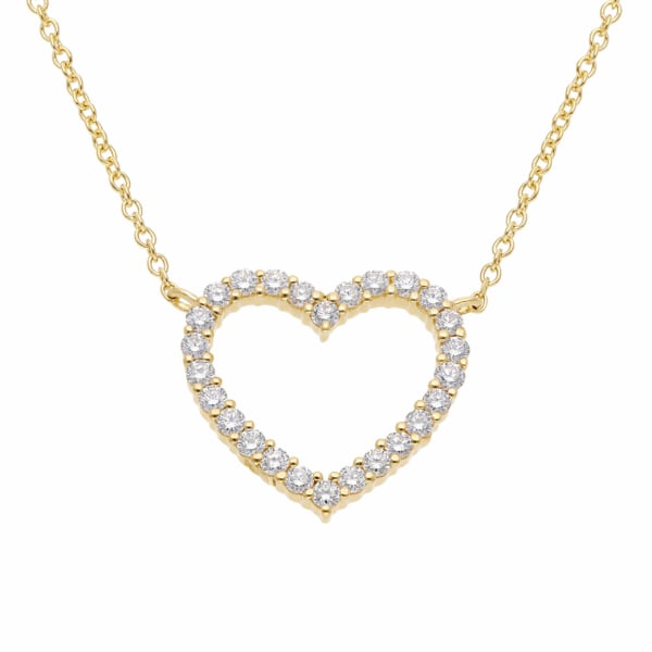 Kæde med diamanthjerte