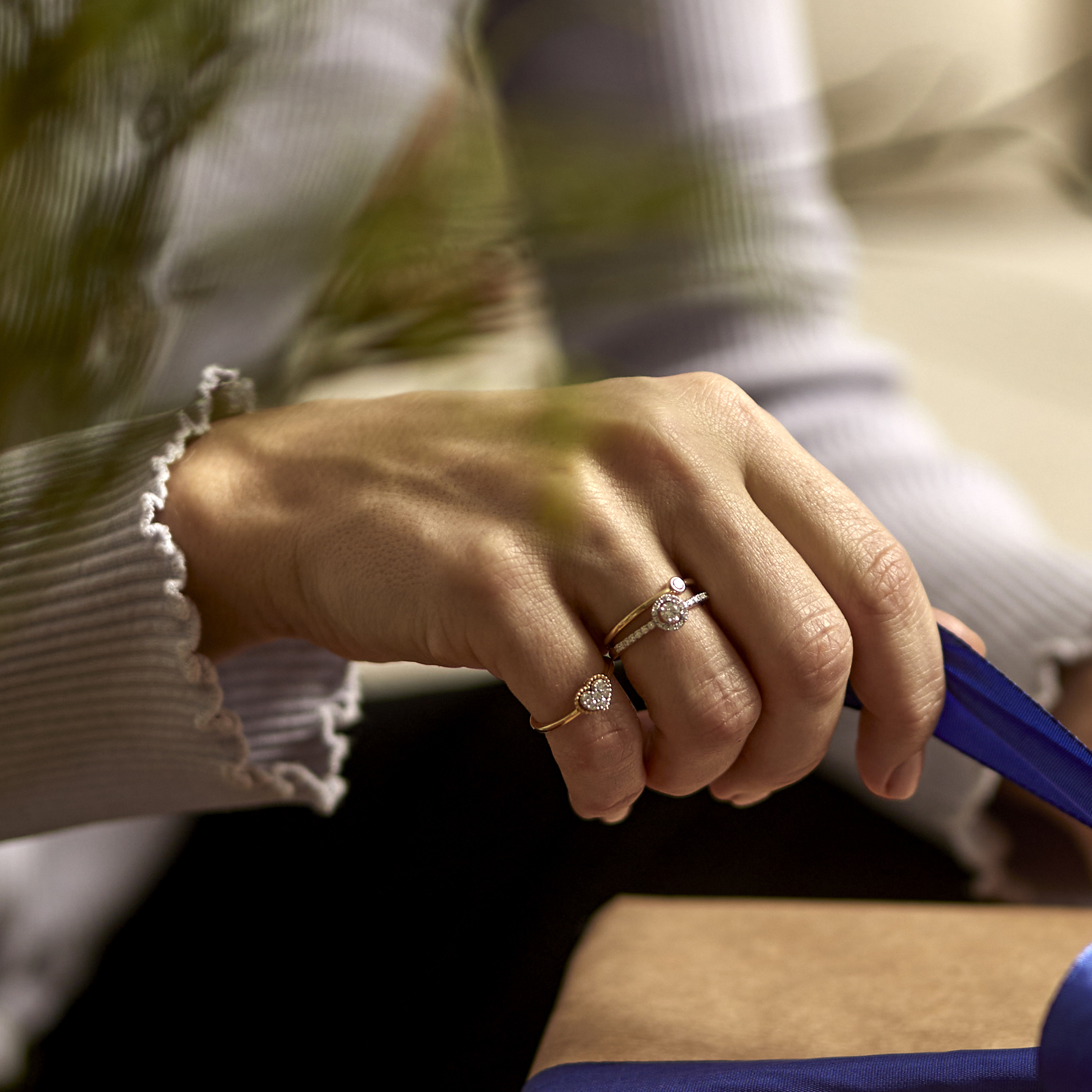 Clear Carats Hearts diamantring i 14 kt. guld og 0.13 ct. diamanter 8 Clear Carats Hearts diamantring i 14 kt. guld og 0.13 ct. diamanter - Billede 8