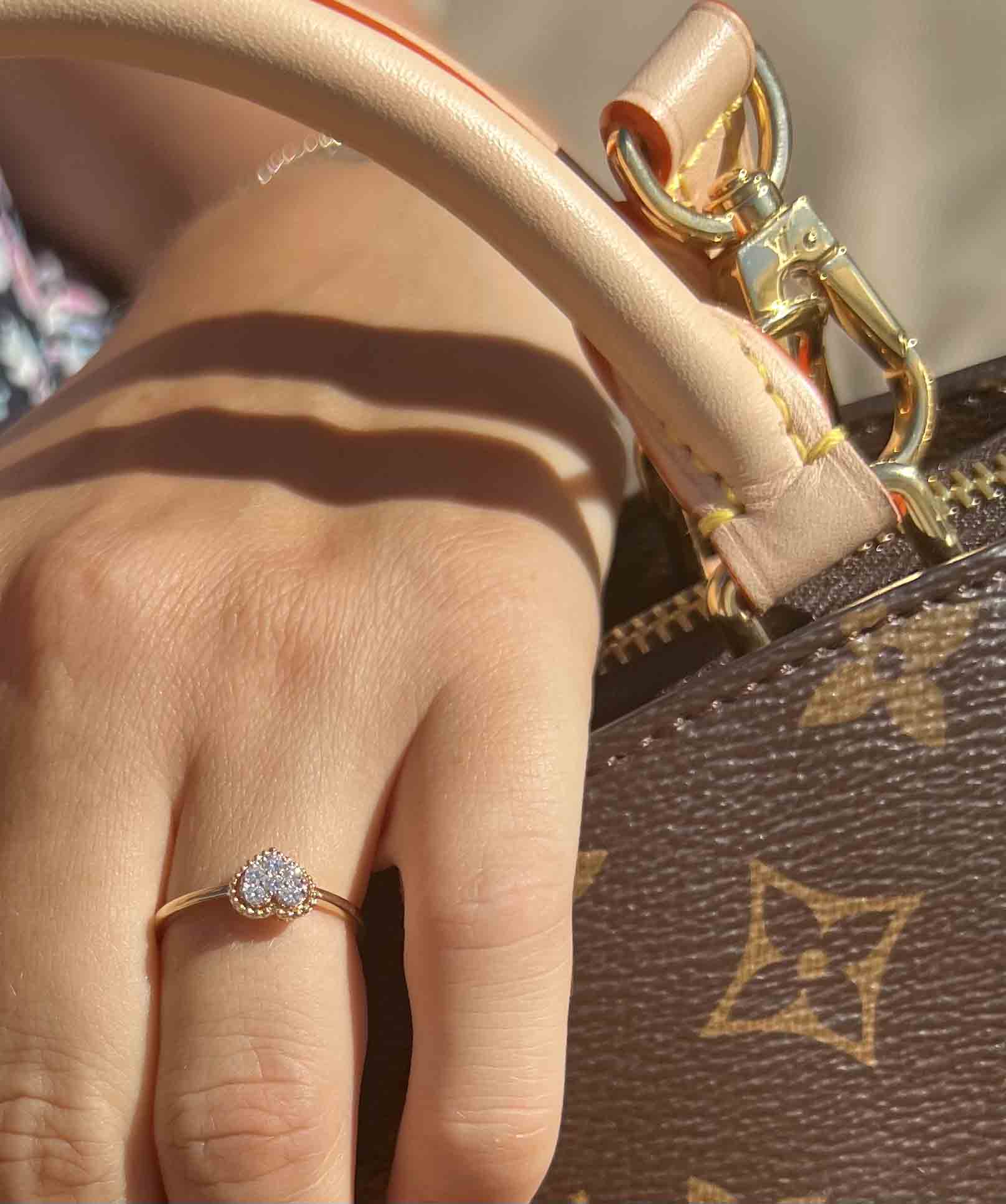 Clear Carats Hearts diamantring i 14 kt. guld og 0.13 ct. diamanter 6 Clear Carats Hearts diamantring i 14 kt. guld og 0.13 ct. diamanter - Billede 6