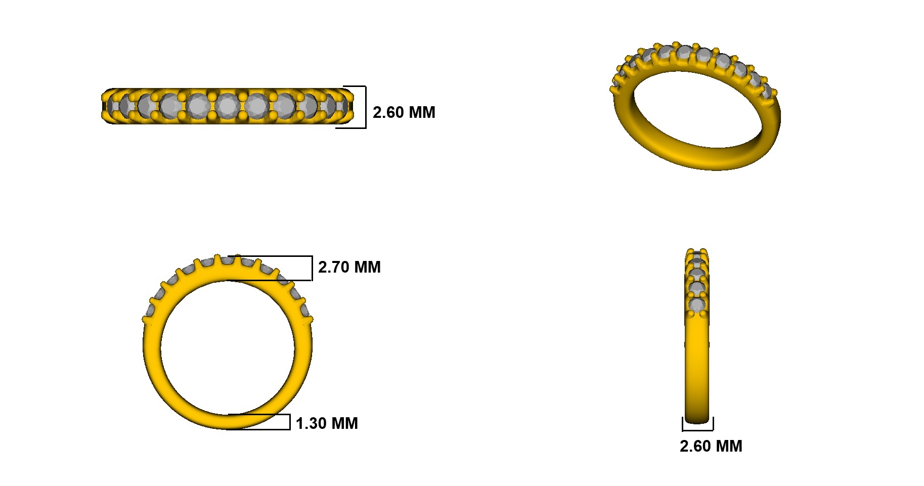 Clear Carats AneLora alliancering i 14 kt. guld og 0.50 ct. diamanter 5 Clear Carats AneLora alliancering i 14 kt. guld og 0.50 ct. diamanter - Billede 5