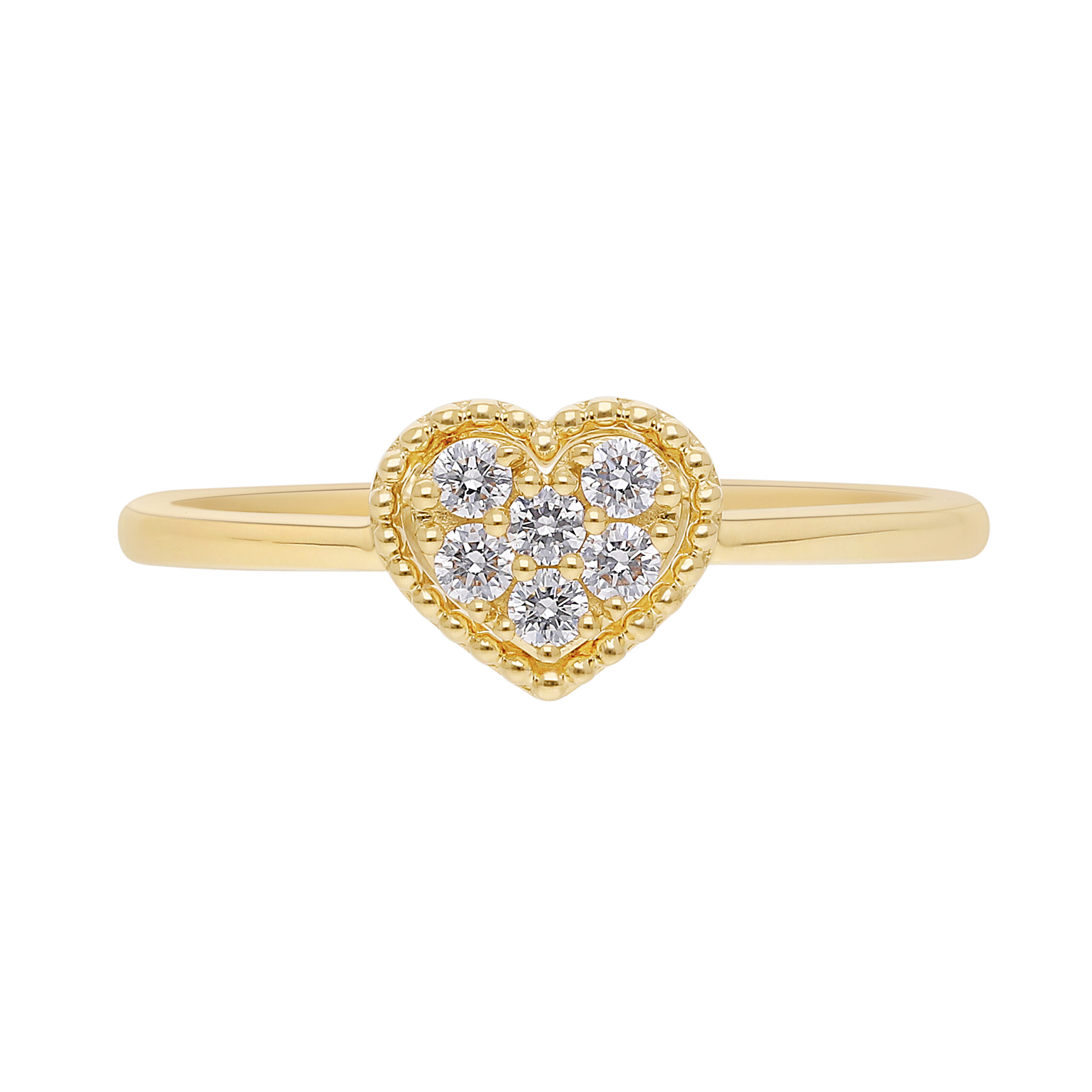 Clear Carats Hearts diamantring i 14 kt. guld og 0.13 ct. diamanter 5 Clear Carats Hearts diamantring i 14 kt. guld og 0.13 ct. diamanter - Billede 5
