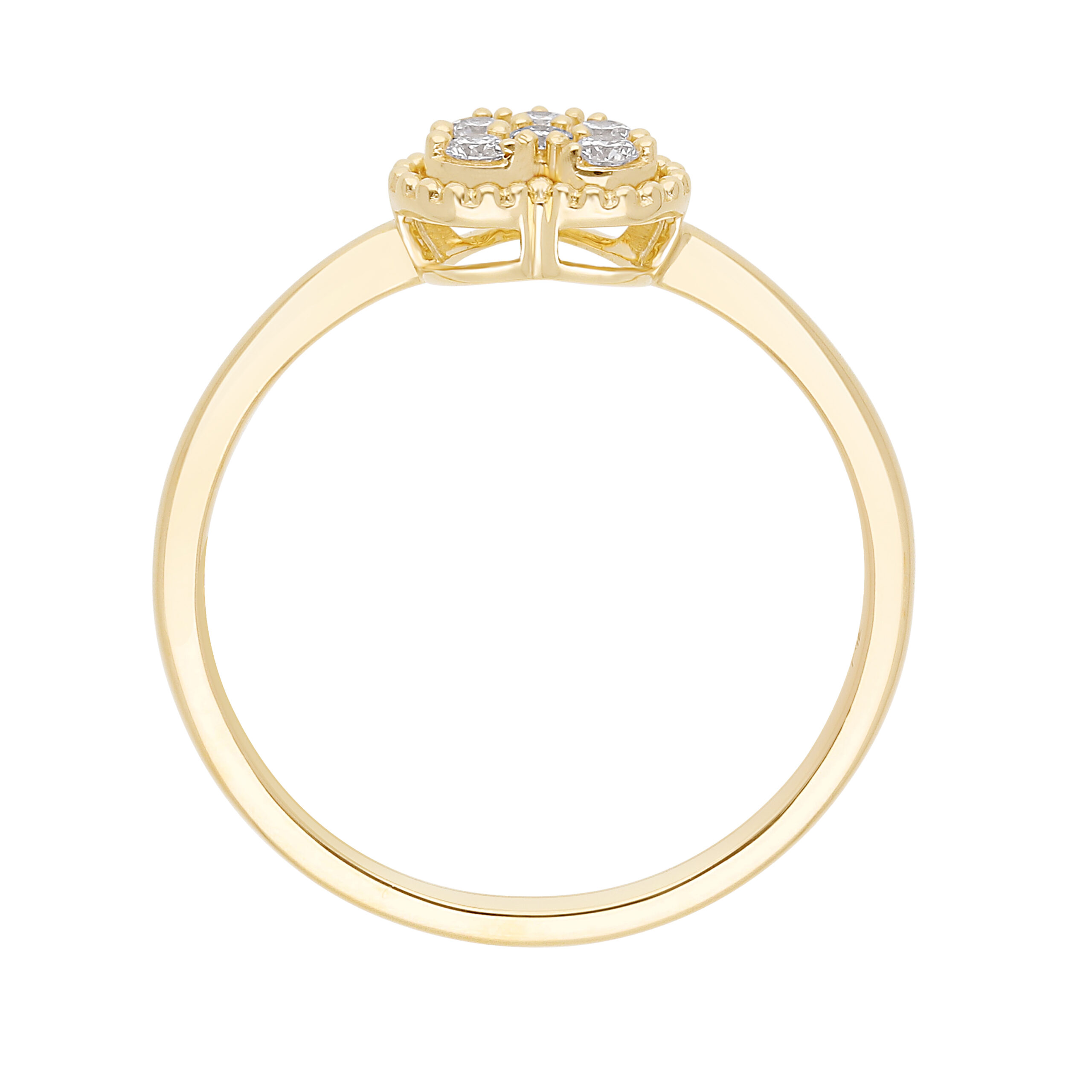 Clear Carats Hearts diamantring i 14 kt. guld og 0.13 ct. diamanter 4 Clear Carats Hearts diamantring i 14 kt. guld og 0.13 ct. diamanter - Billede 4