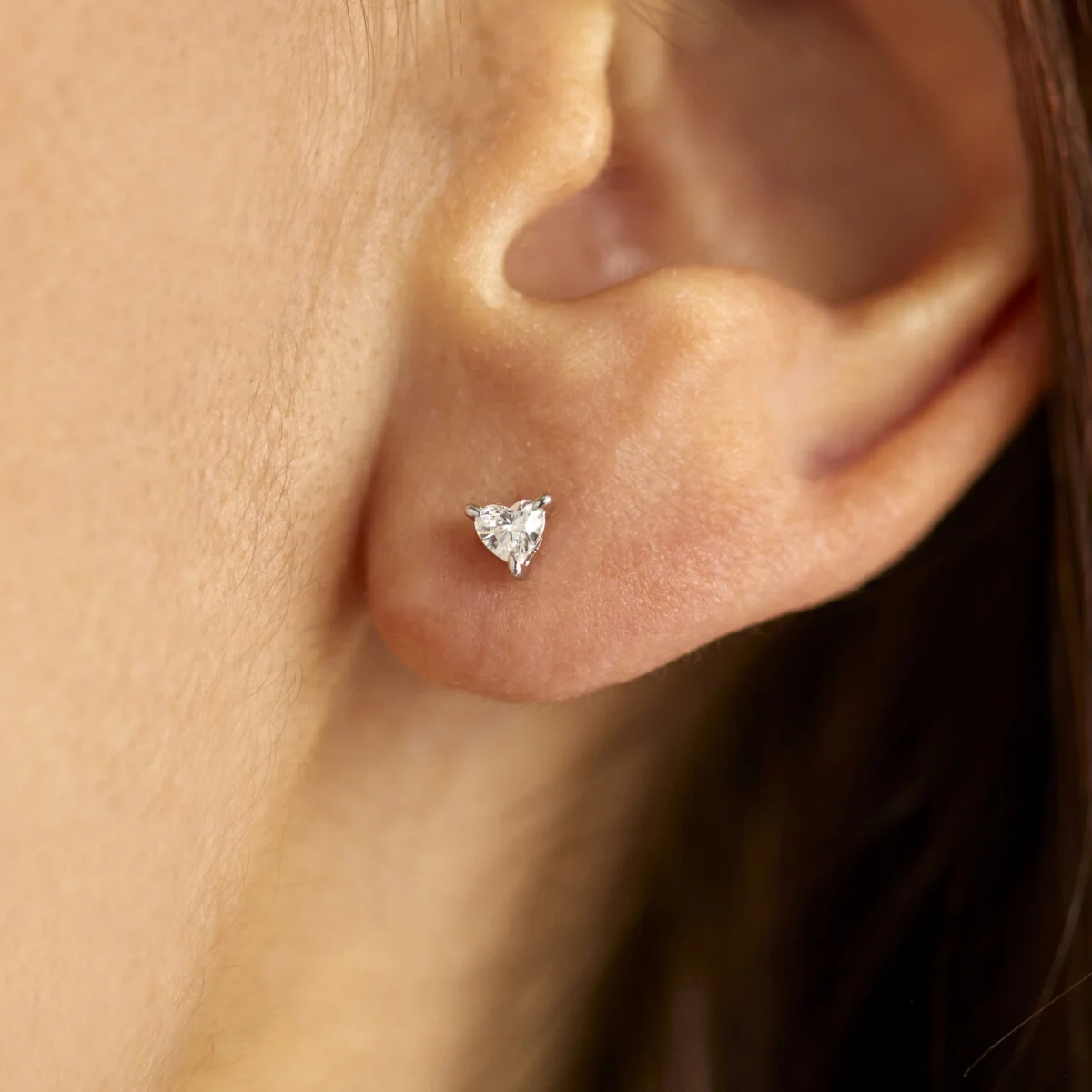 Clear Carats hjerte øreringe i 14 kt. hvidguld og 0.28 ct diamanter - Image 3
