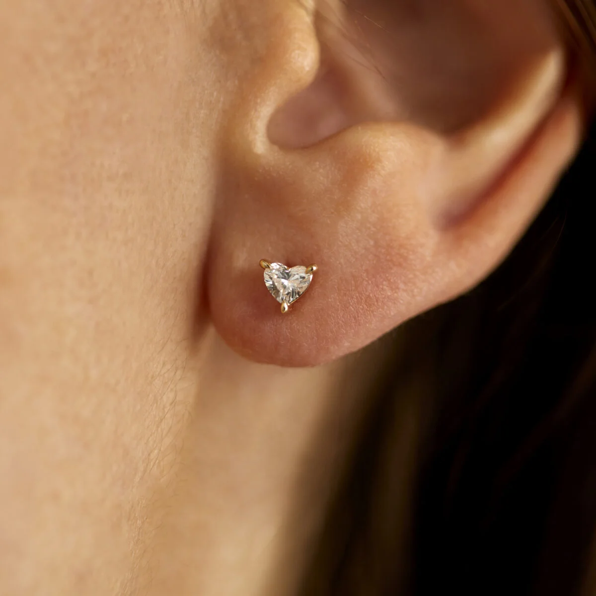 Clear Carats hjerte øreringe i 14 kt. guld og 0.19 ct diamanter - Image 4