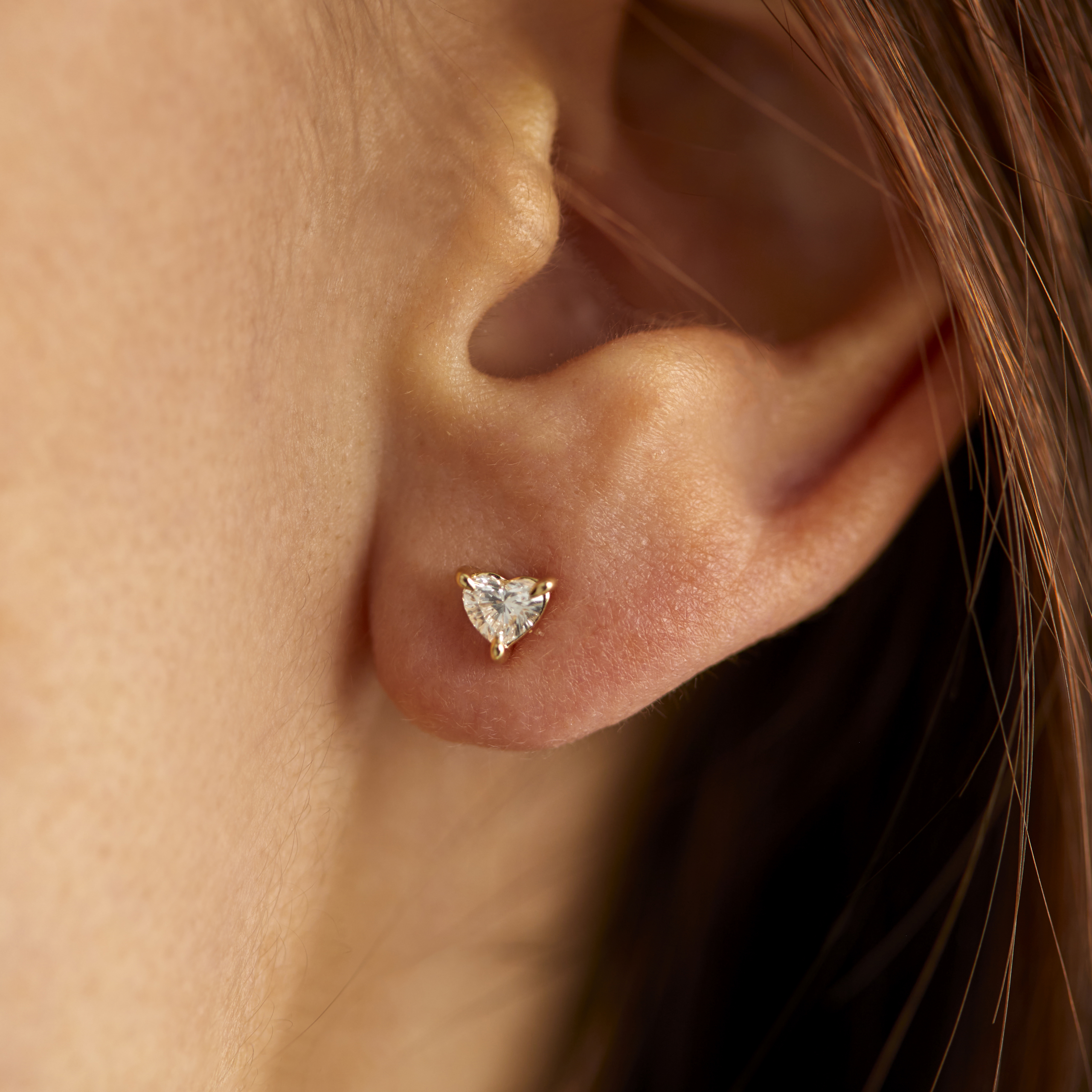 Clear Carats hjerte øreringe i 14 kt. guld og 0.38 ct diamanter 4 Clear Carats hjerte øreringe i 14 kt. guld og 0.38 ct diamanter - Billede 4