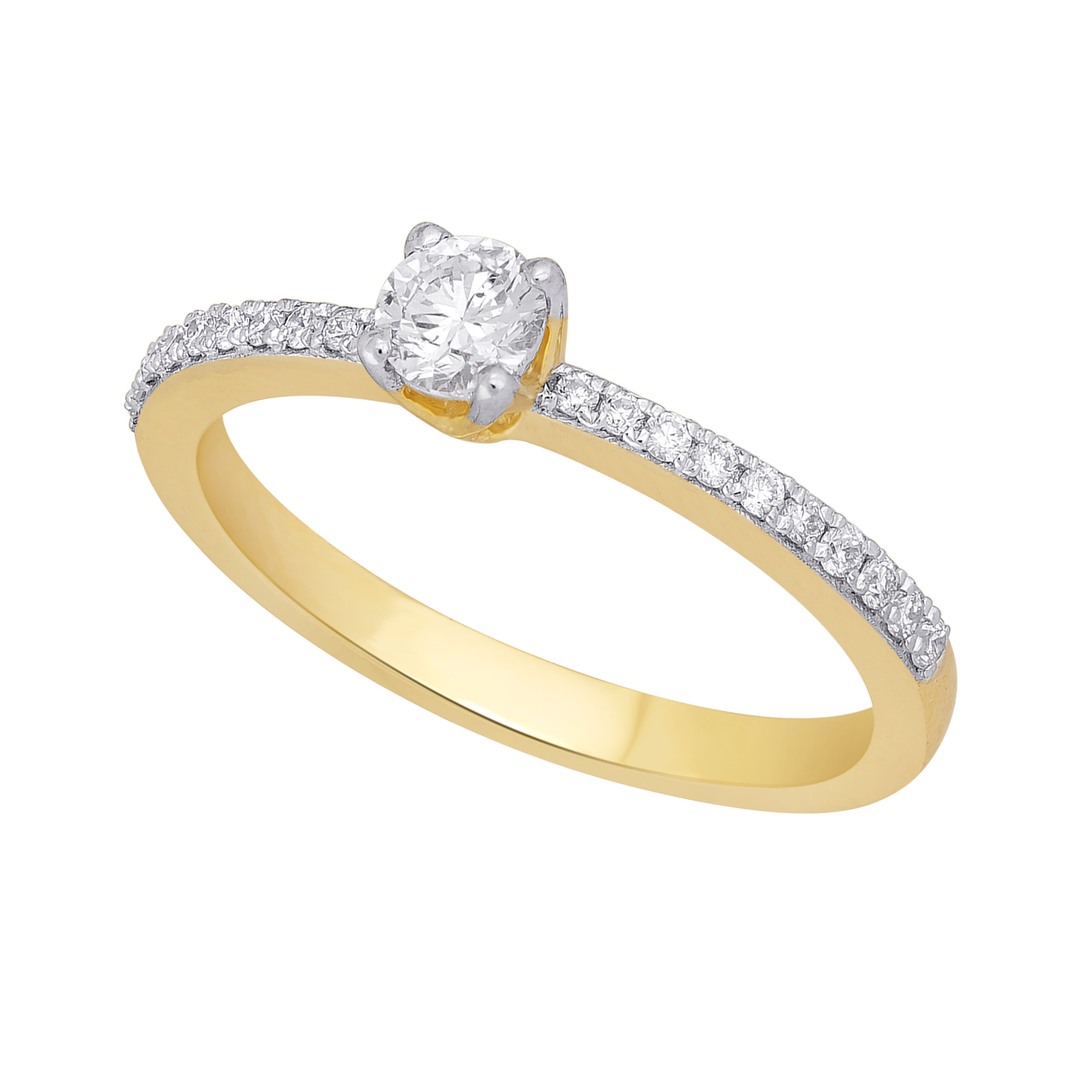 Clear Carats CC solitairering i 14 kt guld og 0.36 ct. diamanter - CLEAR