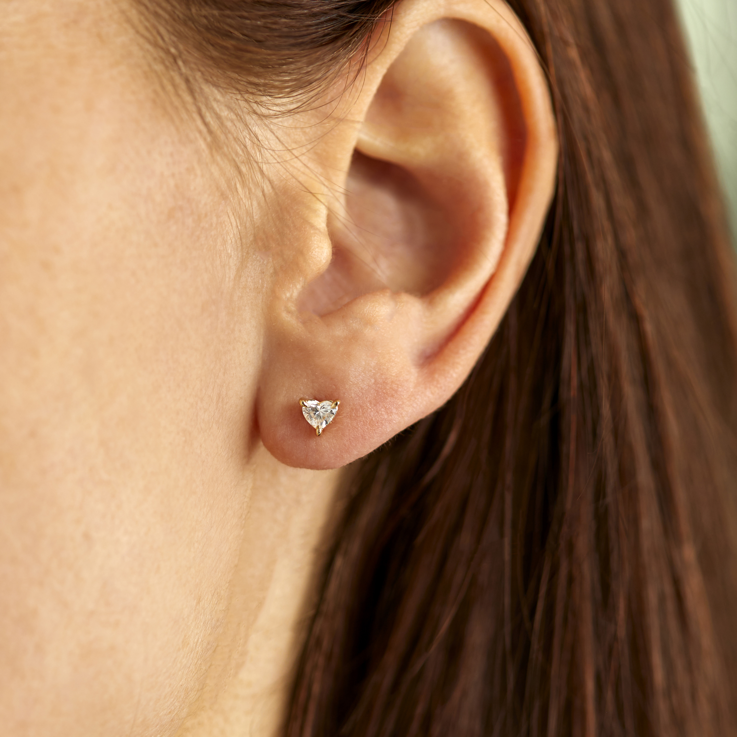 Clear Carats hjerte øreringe i 14 kt. guld og 0.38 ct diamanter 3 Clear Carats hjerte øreringe i 14 kt. guld og 0.38 ct diamanter - Billede 3