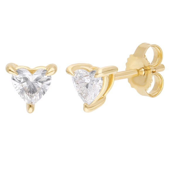 Clear Carats hjerte øreringe i 14 kt. guld og 0.50 ct. diamanter