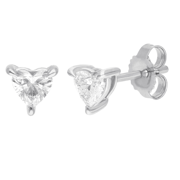 Clear Carats hjerte øreringe i 14 kt. hvidguld og 0.50 ct diamanter