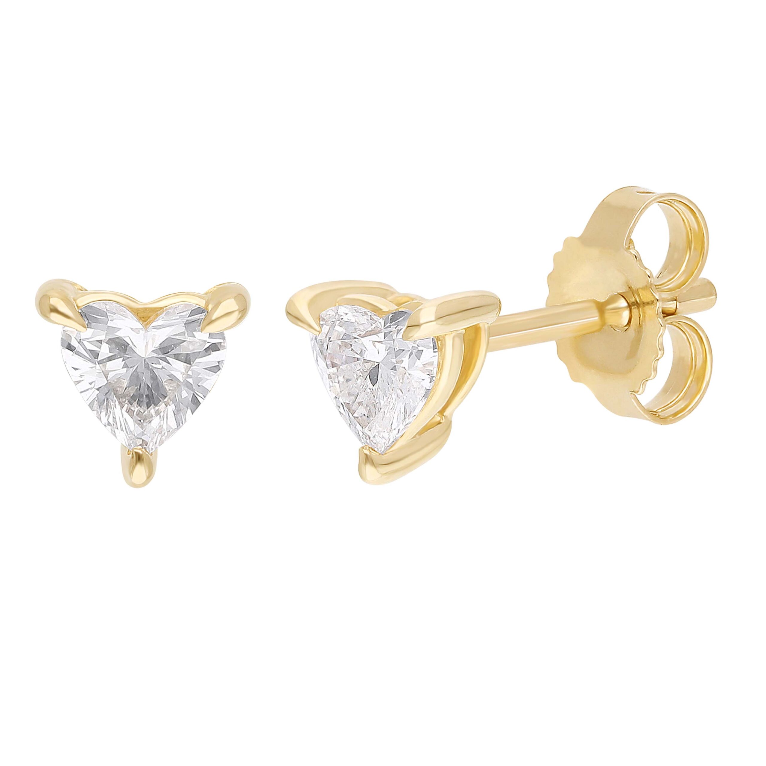 Clear Carats hjerte øreringe i 14 kt. guld og 0.38 ct diamanter 1 Clear Carats hjerte øreringe i 14 kt. guld og 0.38 ct diamanter