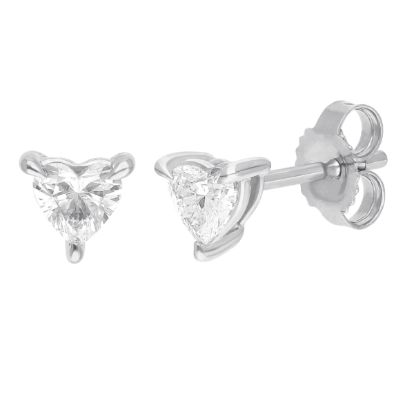 Clear Carats hjerte øreringe i 14 kt. hvidguld og 0.39 ct diamanter