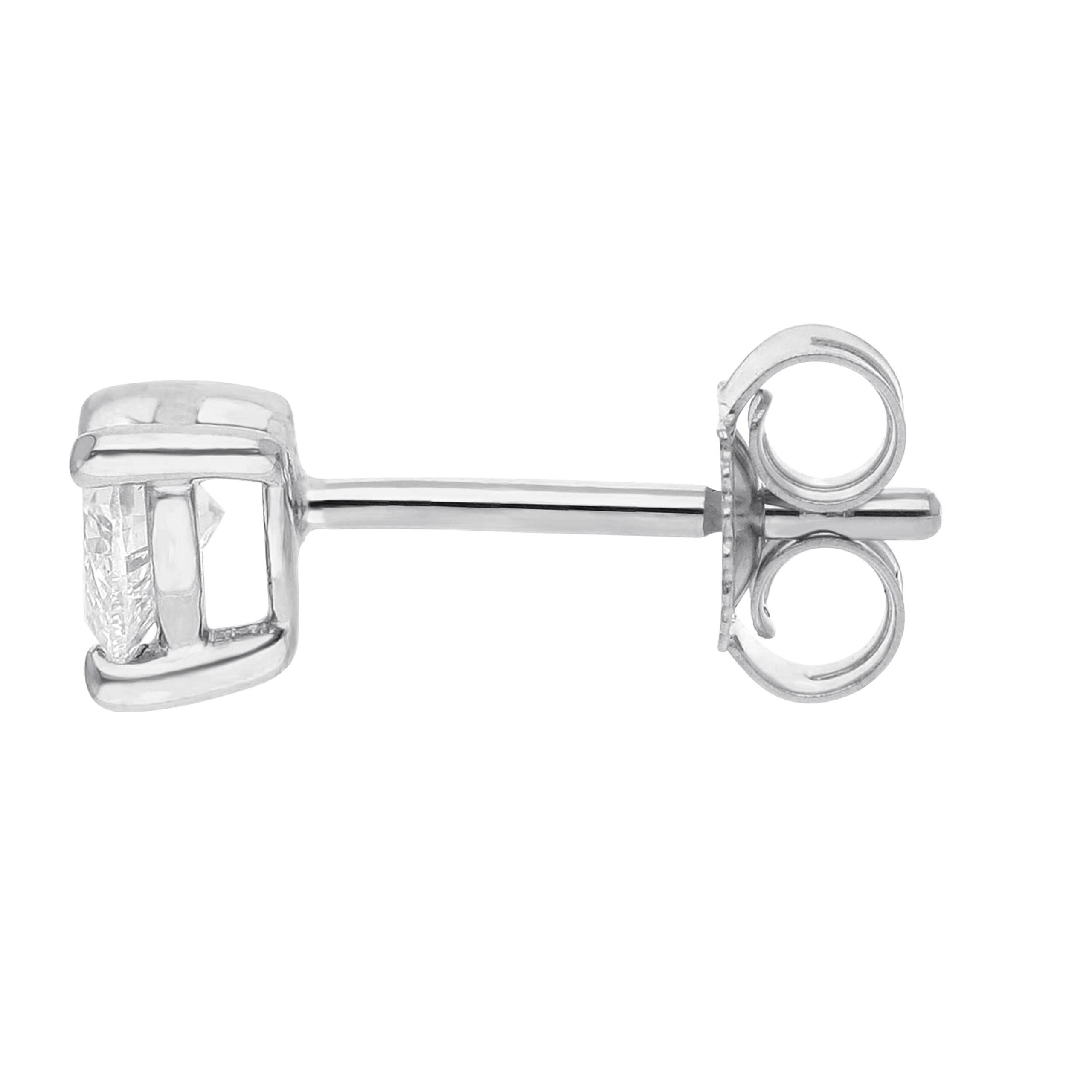 Clear Carats hjerte øreringe i 14 kt. hvidguld og 0.50 ct diamanter 2 Clear Carats hjerte øreringe i 14 kt. hvidguld og 0.50 ct diamanter - Billede 2