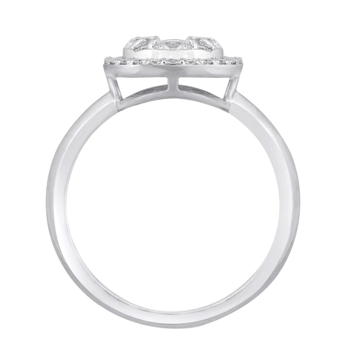 CC rosetring i 14 kt. hvidguld og 0.70 ct. diamanter - Image 2