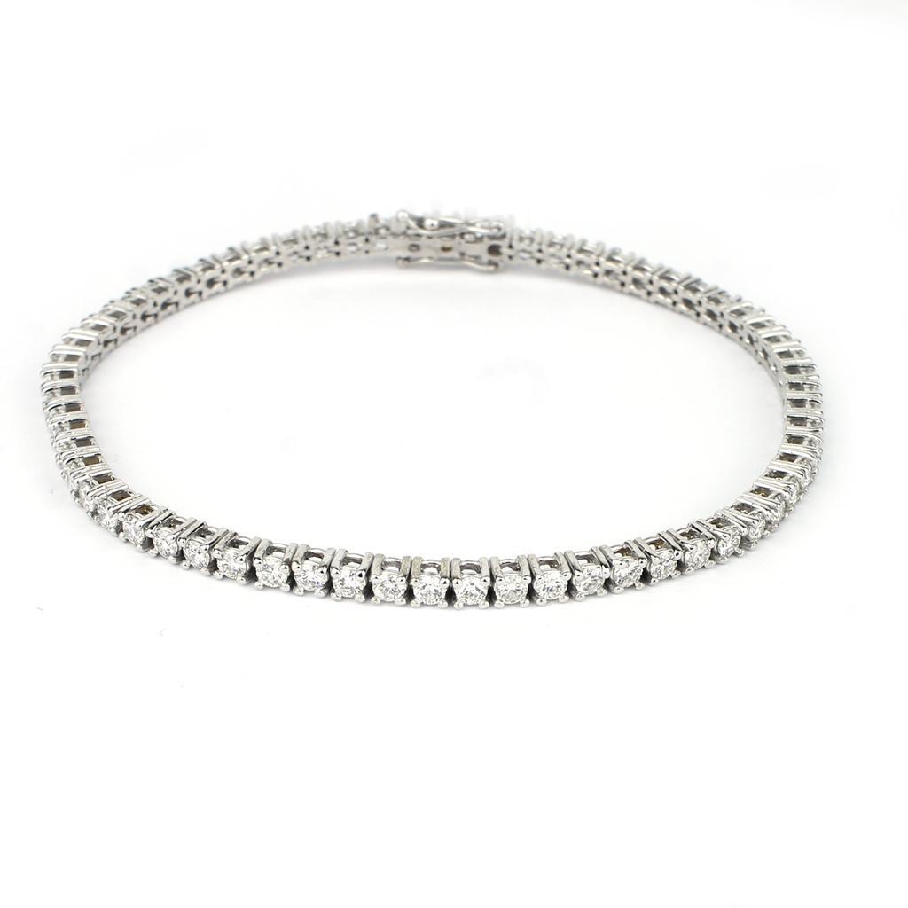 Italiensk exclusive tennisarmbånd i 18 kt. hvidguld og 3,09 ct. diamanter 3 Italiensk exclusive tennisarmbånd i 18 kt. hvidguld og 3,09 ct. diamanter - Billede 3