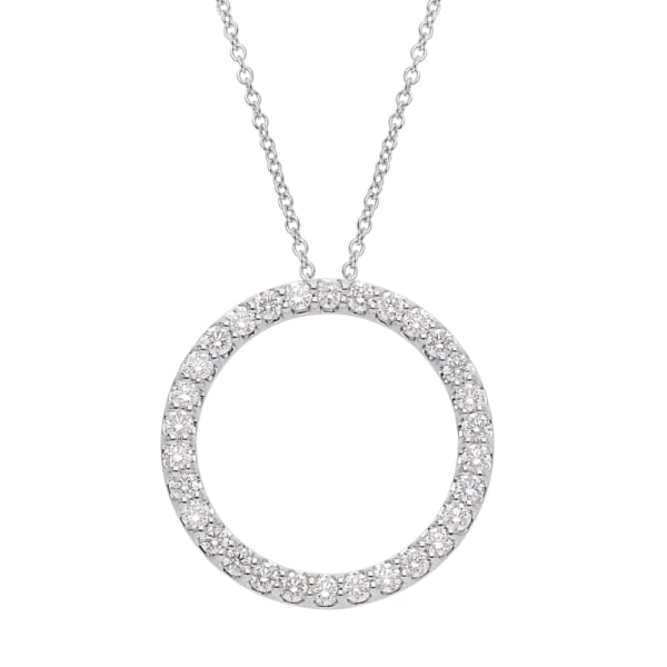 MyHALO diamantvedhæng med kæde i 14 kt. hvidguld og 1.5 ct. diamanter