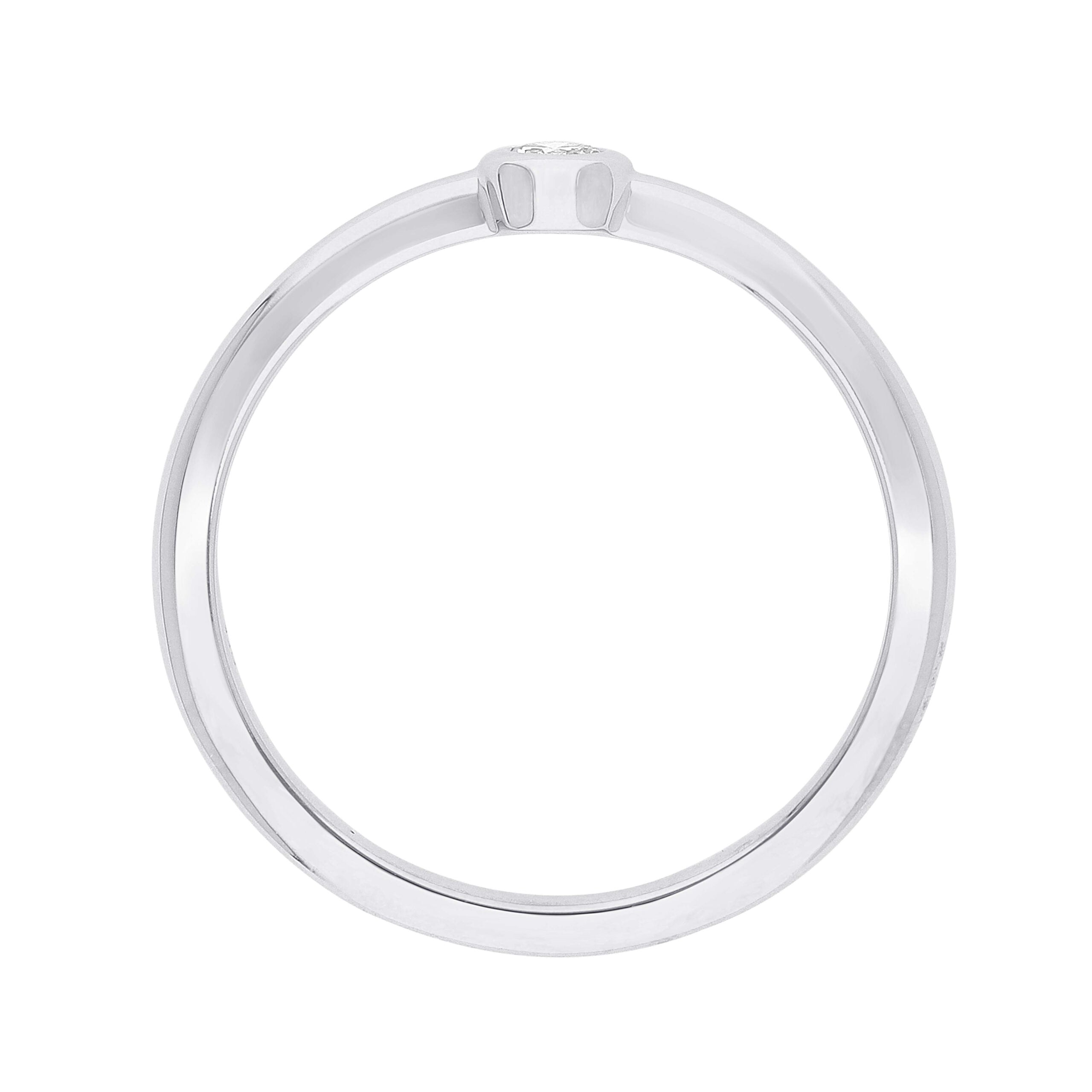 "Small dots" solitairering i 14 kt hvidguld og 0.08 ct. 2 small dots