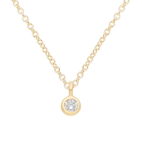 Small dots solitaire vedhæng i 14 kt