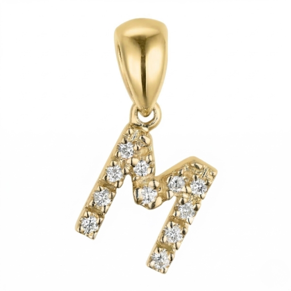 Me&My bogstav halskæde i 14 kt. guld og diamanter