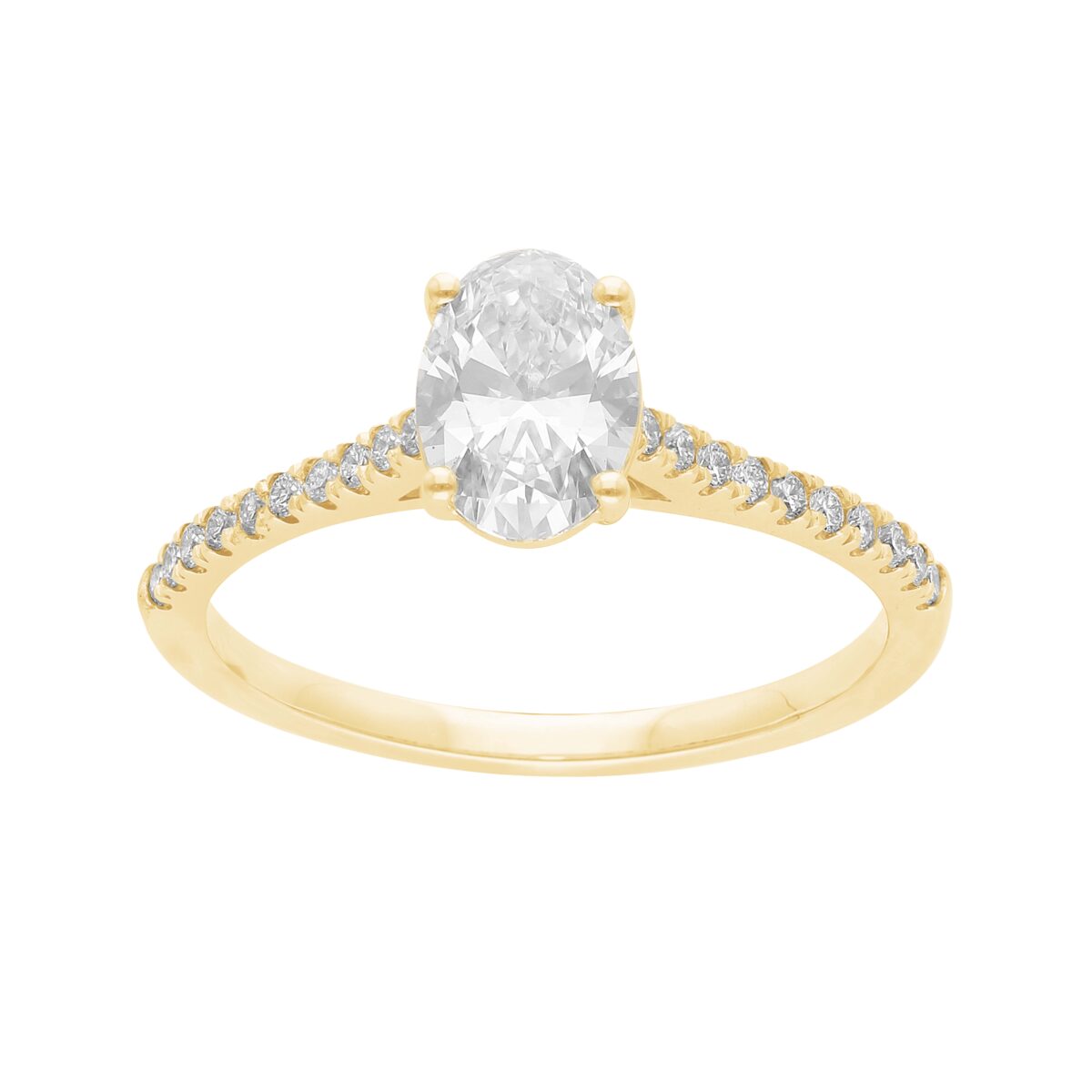 Alexandra oval diamantring i 14 kt. guld eller hvidguld og 1.2 ct. diamanter