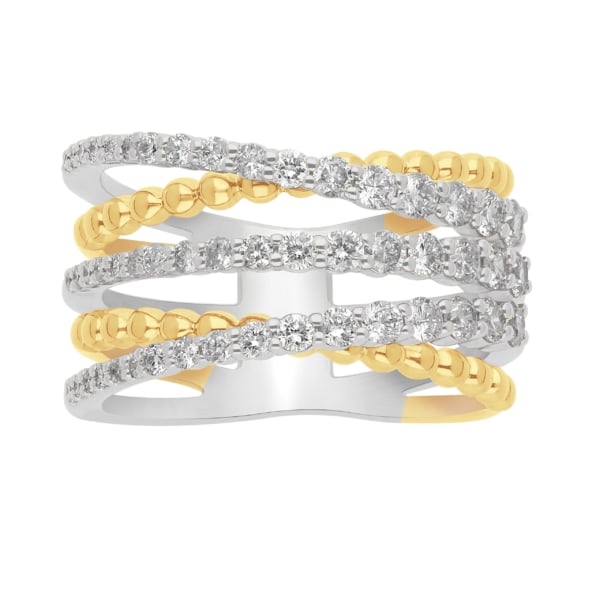 Harmony  diamantring 14 kt. guld og hvidguld og lab-grown diamanter