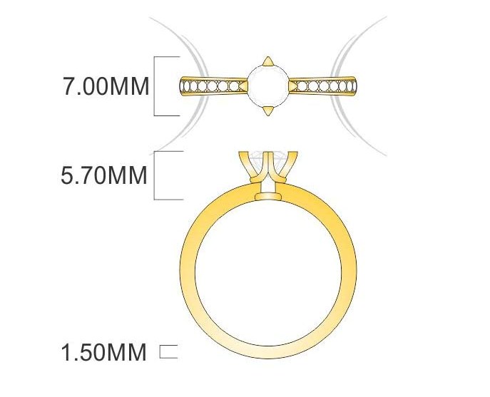 Solitaire ring i 14 kt. guld eller hvidguld fra 0.41 ct. diamanter 5 Solitaire ring i 14 kt. guld eller hvidguld fra 0.41 ct. diamanter - Billede 5