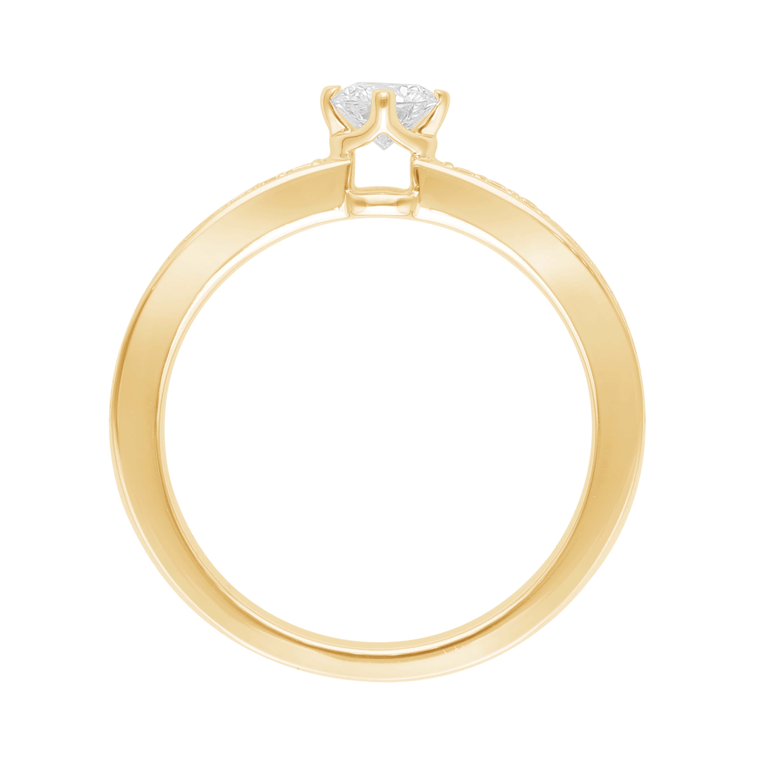 Solitaire ring i 14 kt. guld eller hvidguld fra 0.41 ct. diamanter 4 Solitaire ring i 14 kt. guld eller hvidguld fra 0.41 ct. diamanter - Billede 4