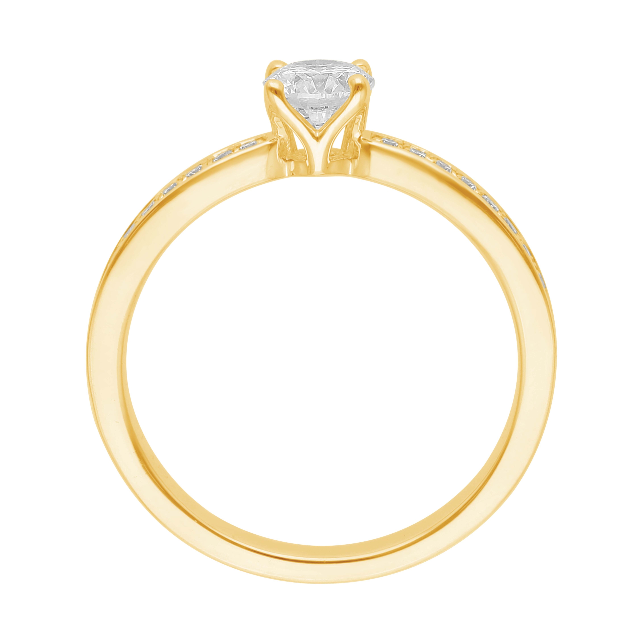 Solitairering i 14 kt guld eller hvidguld og 0.66 ct. diamanter 3 Solitairering i 14 kt guld eller hvidguld og 0.66 ct. diamanter - Billede 3