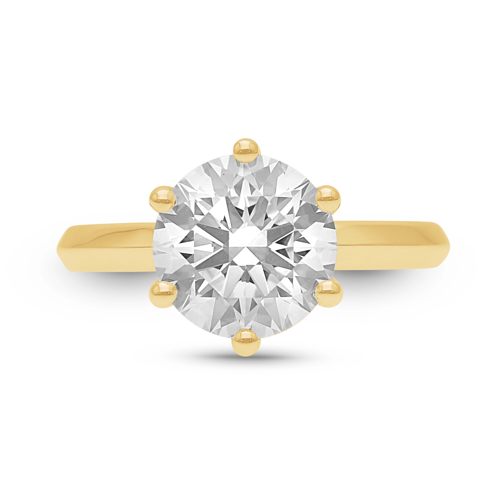 Solitairering fra Clear Carats' exclusive serie med og lab-grown diamant fra 2.0 ct. 6 Solitaire ring i 14 kt. guld