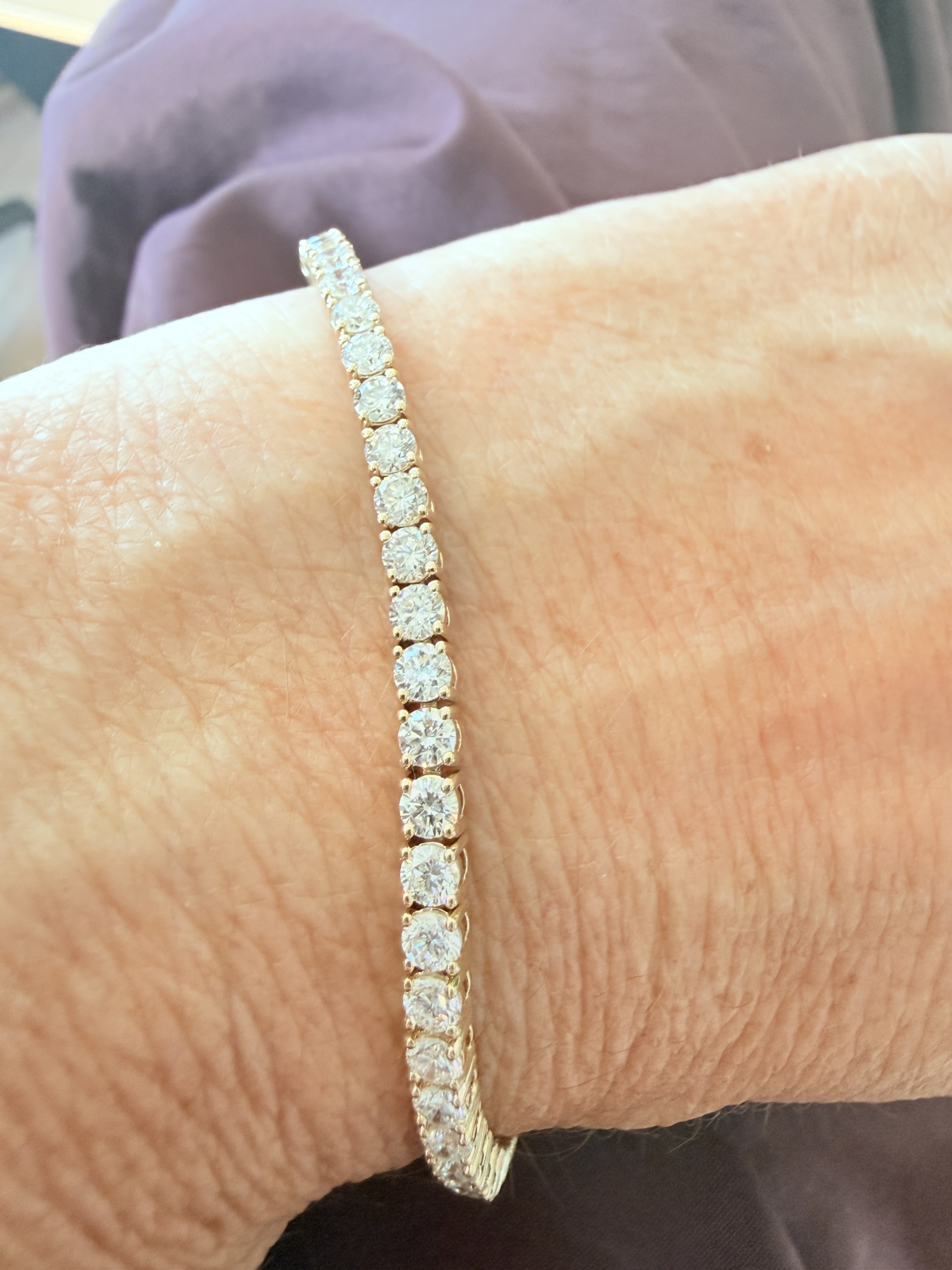 Klassisk tennisarmbånd i 14 kt. guld eller hvidguld og 5.0 ct brillanter - Billede 3