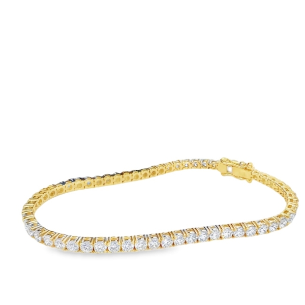 Klassisk tennisarmbånd i 14 kt. guld eller hvidguld og 5.0 ct brillanter
