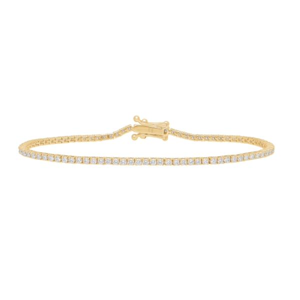 Forside Klassisk tennisarmbånd i 2,0 ct.tw. 14 kt guld