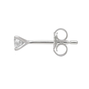 Solitaireørestikker i 14 kt. og 0.40 ct. brillantslebne diamanter - Image 4
