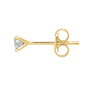 Solitaireørestikker i 14 kt. og 0.40 ct. brillantslebne diamanter - Image 3