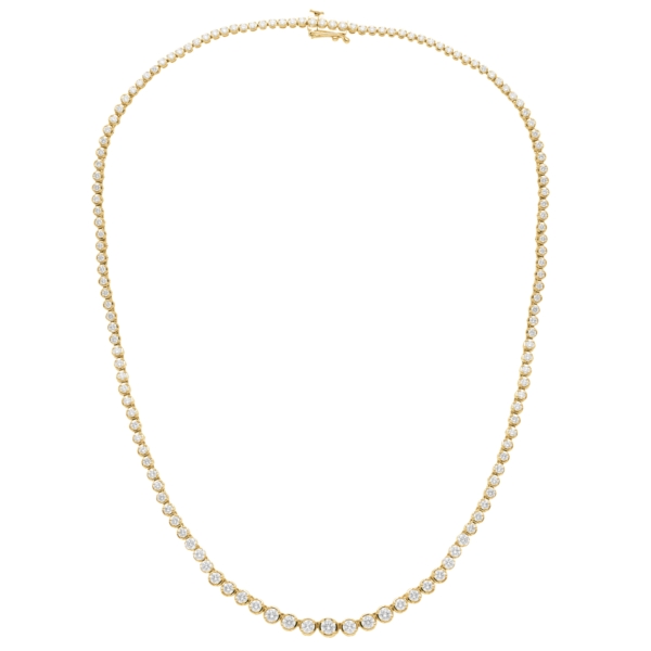 Tennishalskæde i 14 kt. guld og labgrown diamanter