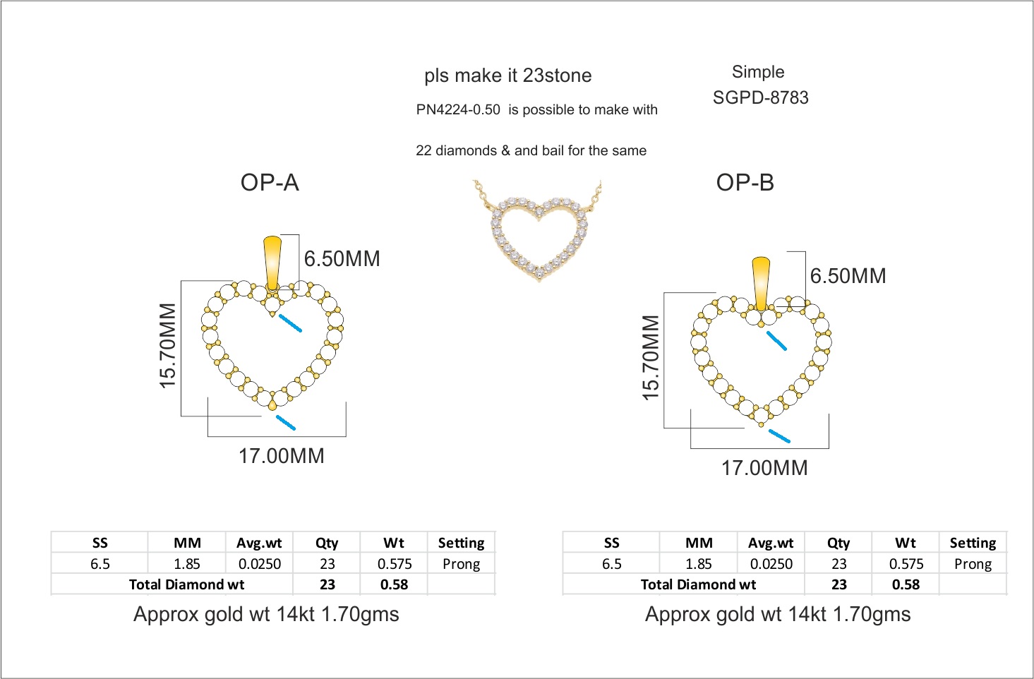 My Star vedhæng i 14 kt guld og 0.10 ct. diamanter - Billede 3