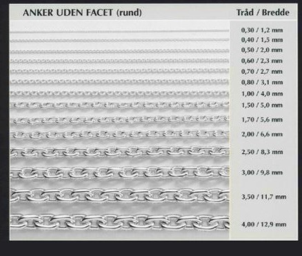 Ankerkæde rund i 14 kt hvidguld - armbånd, ankelkæder & halskæde 3 Ankerkæde rund i 14 kt hvidguld - armbånd, ankelkæder & halskæde - Billede 3
