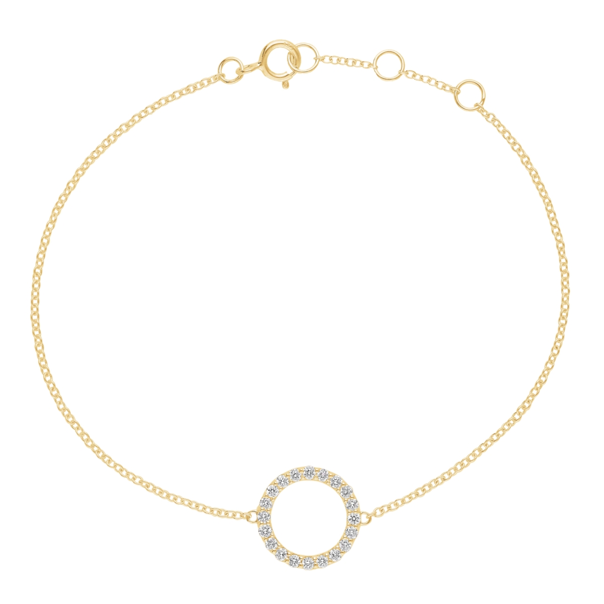 Mycircle armbånd i 14 kt. guld og 0.25 ct. diamanter