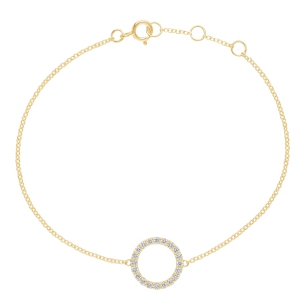 Mycircle armbånd i 14 kt. guld og 0.25 ct. diamanter