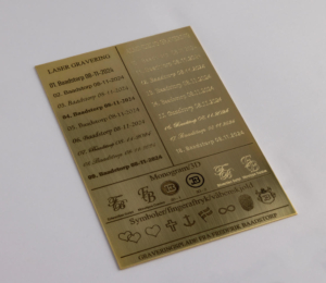 lasergravering valgfrit motiv eller skrift