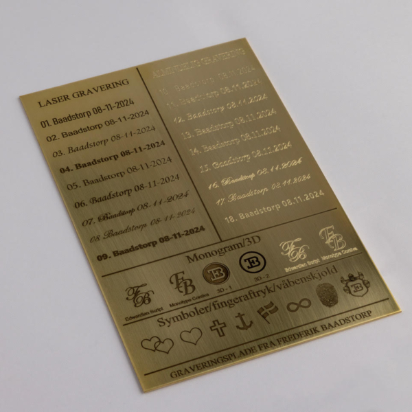 Lasergravering - Valgfrit motiv eller skrift