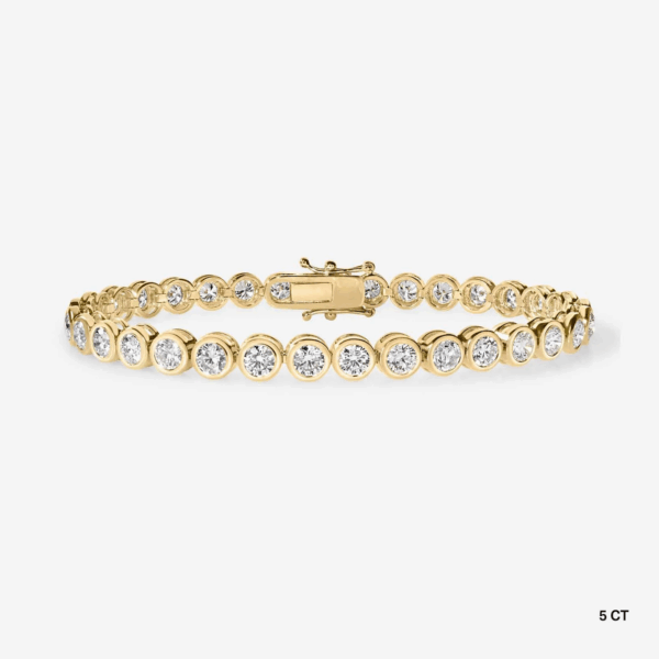 Tennisarmbånd lab-grown brillanter smuk bezel-fatning - Fås i forskellige carat.