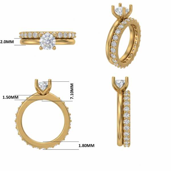 Solitaire ring, Tulip Crown i 14 kt. guld