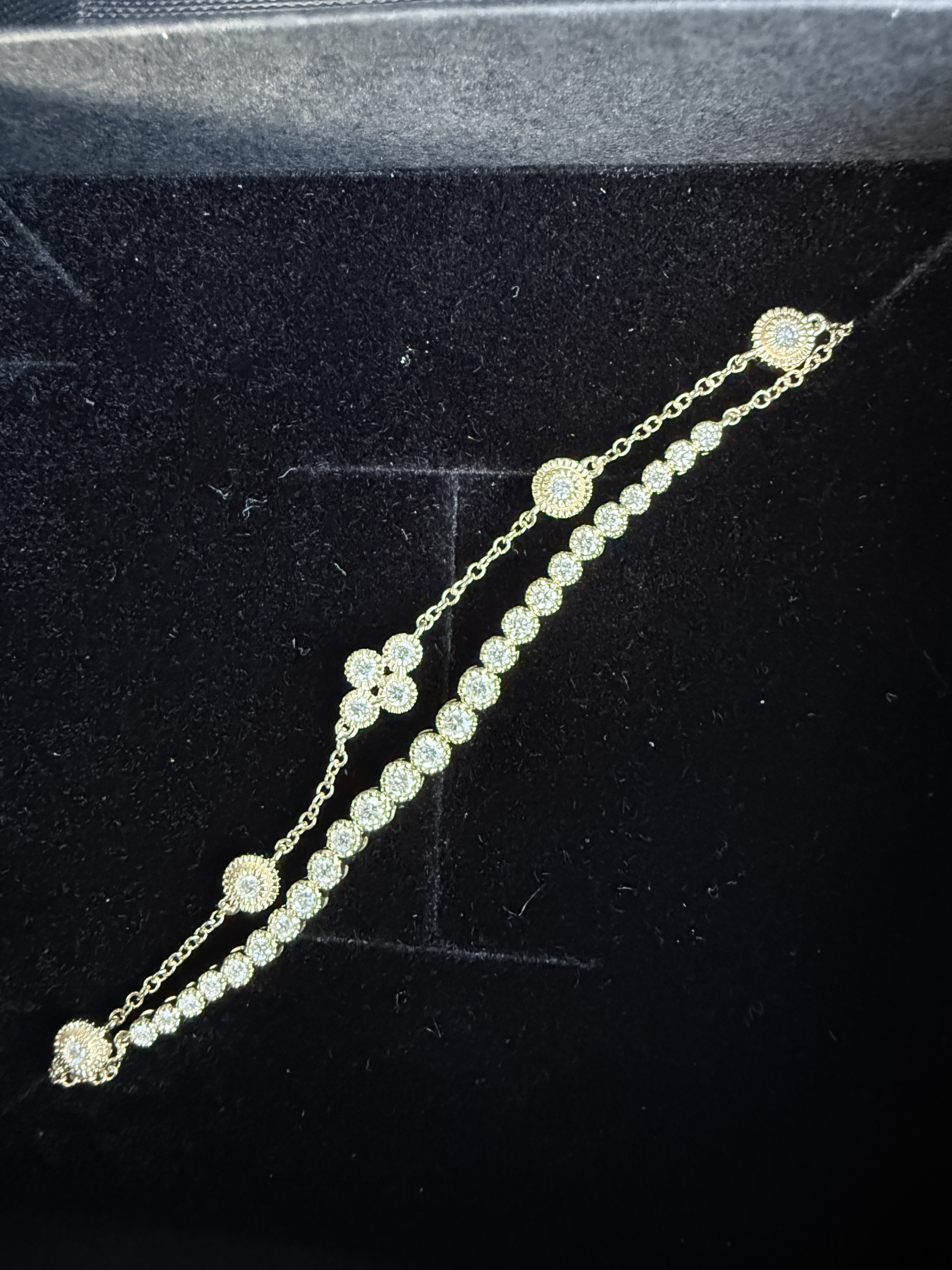 Elegant 9 kt. guldarmbånd med 0.16 ct. lab-grown brillanter og filigran detaljer - Billede 3