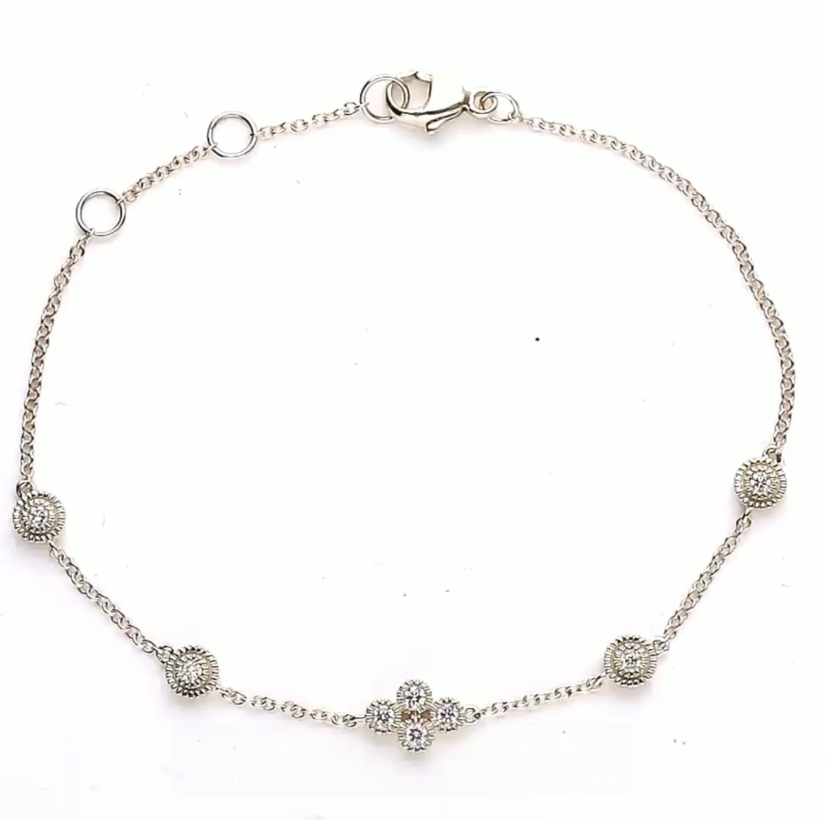 NYHED:  Elegant 9 kt guldarmbånd med 0.16 ct. brillanter og filigran detaljer
