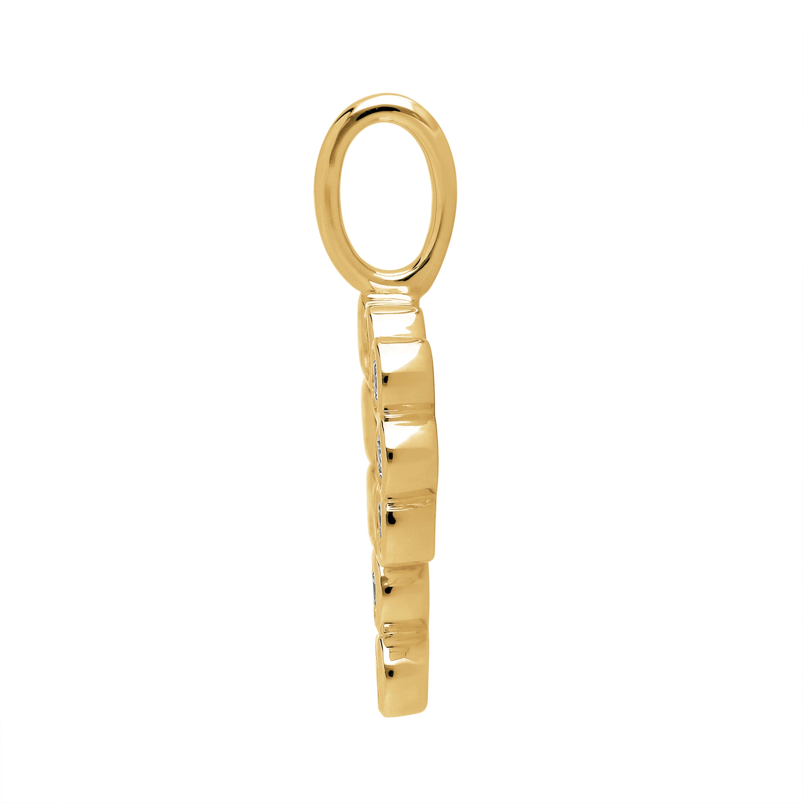 Bogstav vedhæng Alená med lab-grown diamanter 4 Alané monogram fra Clear Carats signatur linje