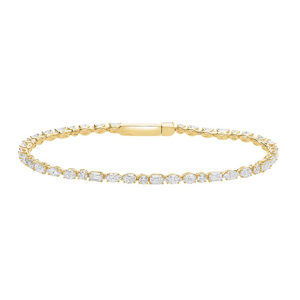 Diamantarmbånd i 14 kt. ædelmetal og mix af diamanter Diamantarmbånd i 14 kt. ædelmetal og mix af diamanter