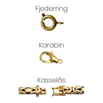 Anker facet, 14 kt guld halskæder - Billede 3