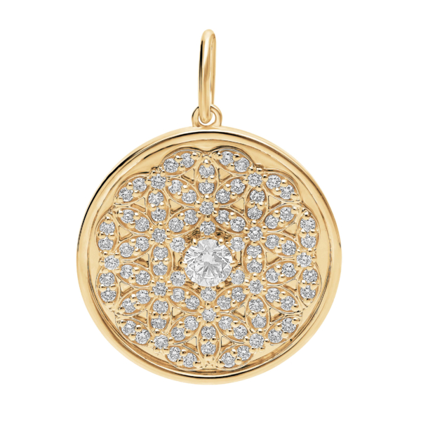 Nyhed - Seed of Life- small. Massivt guldvedhæng med lab-grown brillanter fra serien *SPIRA